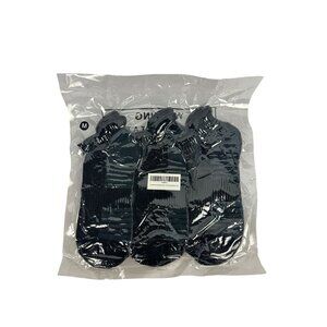 PhysFlex Athletic Socks Black Medium 3 Pairs Unisex Running Sports Performance